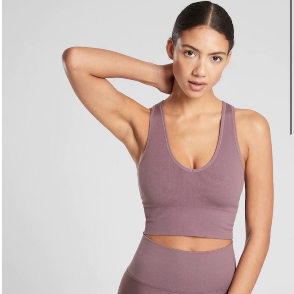 New with tags- Athleta Aurora Crop Rib Tank
